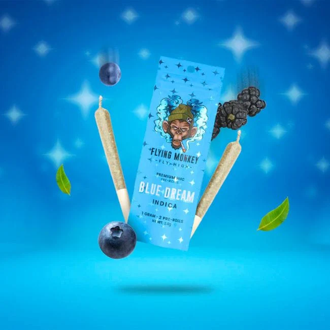 Flying Monkey Fly High HHC Pre Roll Joints Premium 1 Gram 2 Pack - Image 3