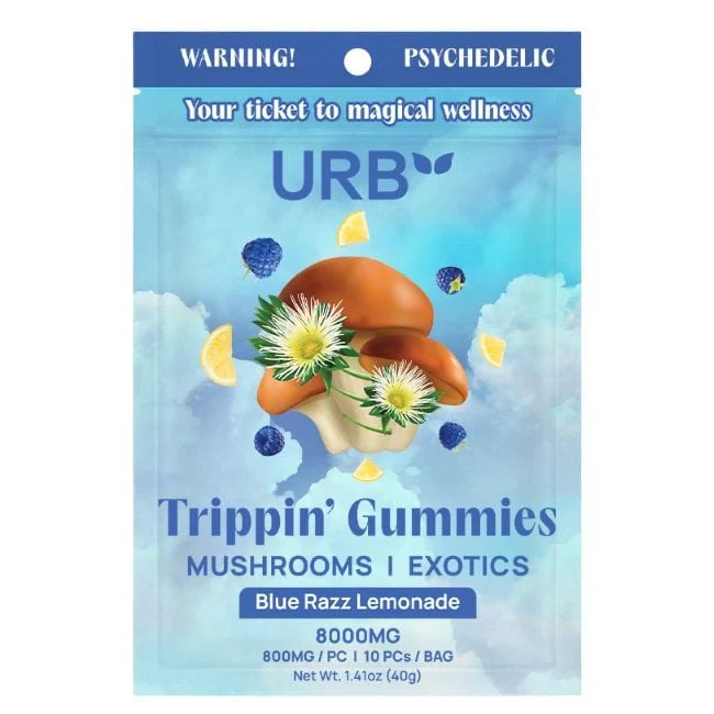 URB Trippin Fly High Mushroom Exotics Gummies 8000MG 10CT - Image 3