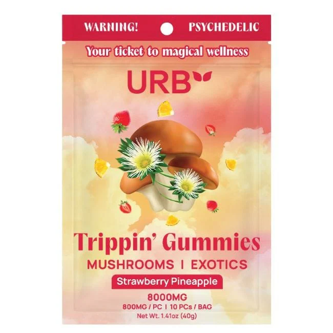 URB Trippin Fly High Mushroom Exotics Gummies 8000MG 10CT - Image 4